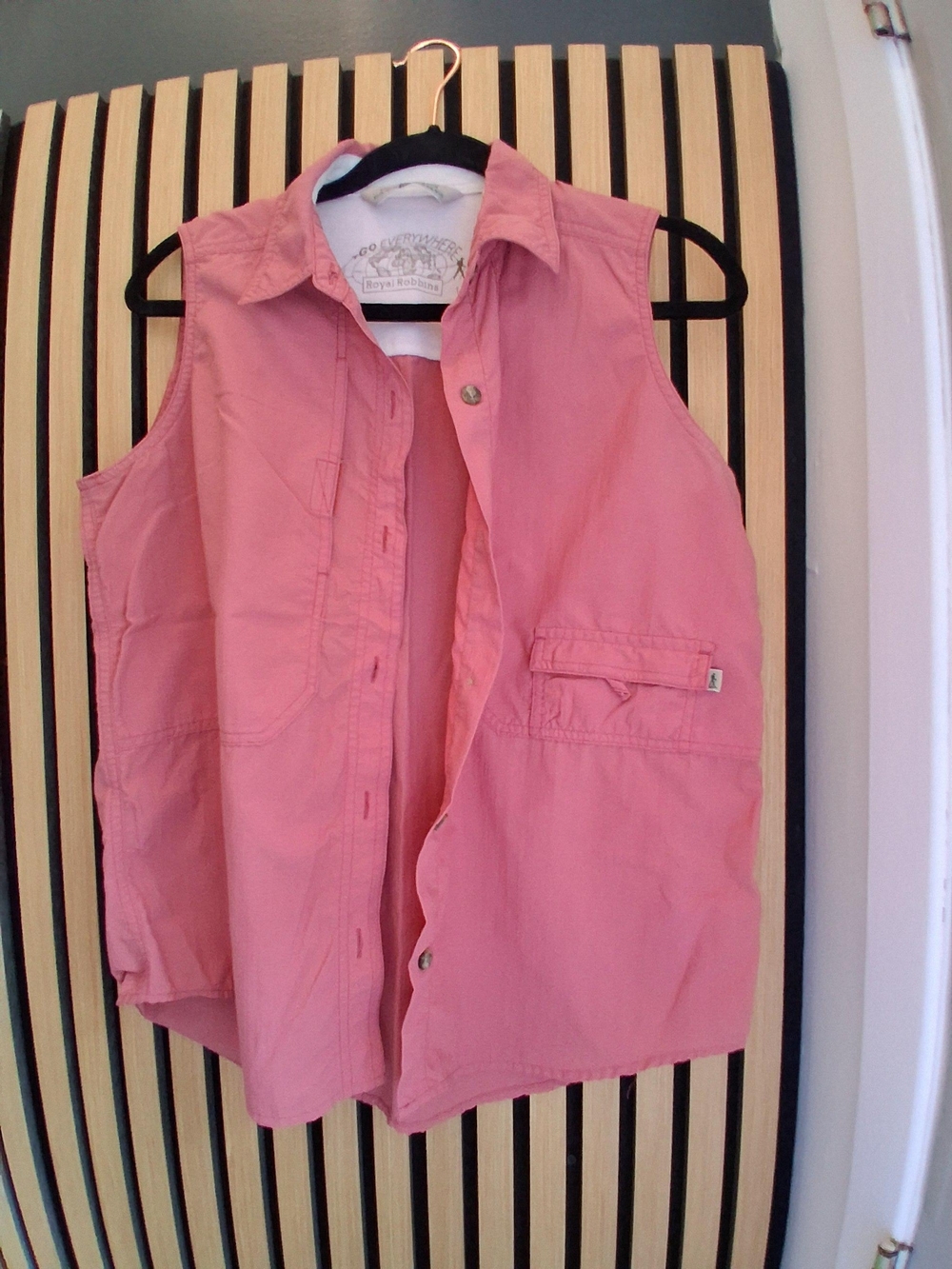 Classic Cotton Sleeveless Jacket - Pink